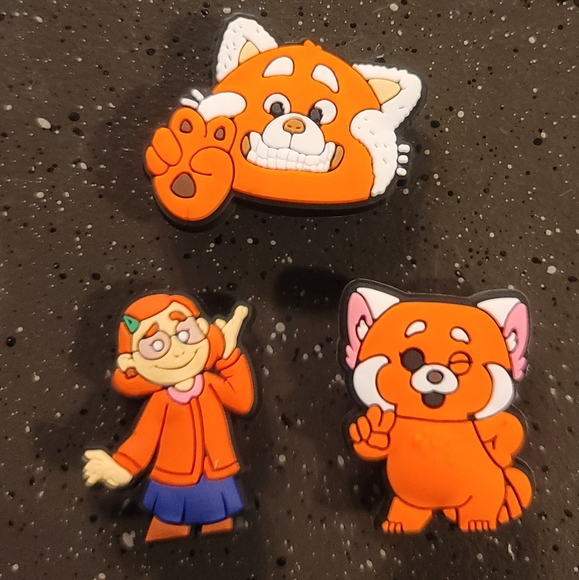 NEW 3pc Bundle Turning Red May May Croc Charms - Picture 3 of 4